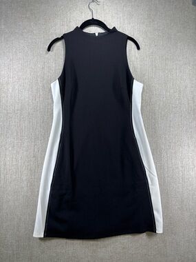 Donna Morgan Black White Collorblock Sheath Dress Sleeveless Size 4
